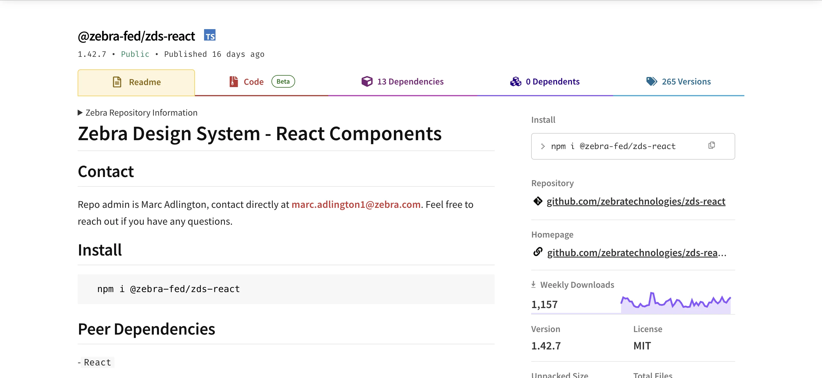 Zebra Design Component Library preview